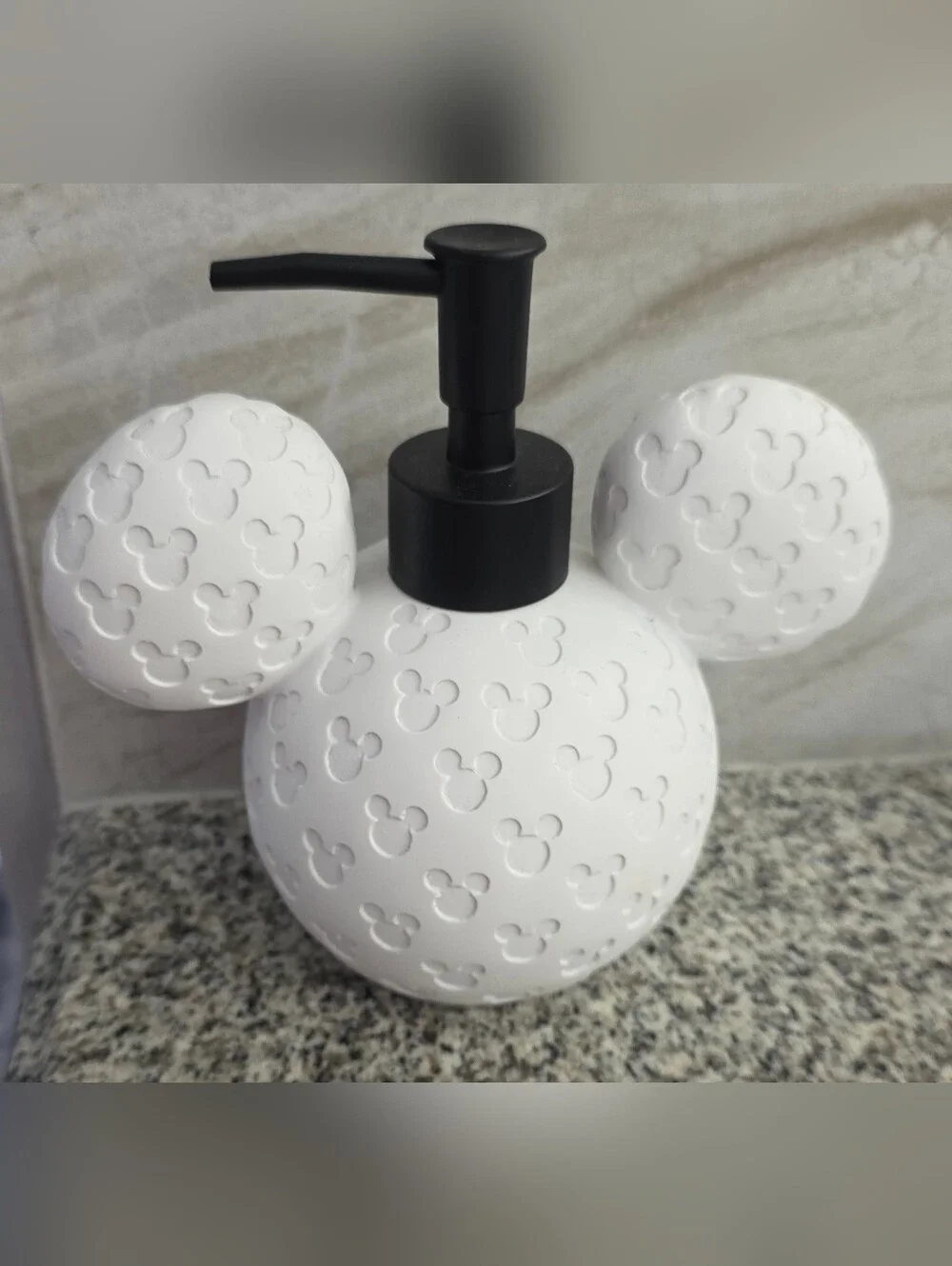 New With Tags Disney Mickey Mouse White Shape Pattern Soap Dispenser 6